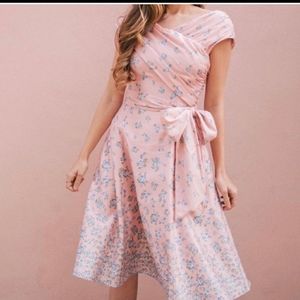 Gal Meets Glam Lillian Dress 00 Pink Floral